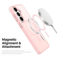 Futrālis Dux Ducis Yind MagSafe Samsung S942 S26 rozā krāsā