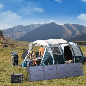 Choetech SC011 saules lādētājs 200W pārnēsājams saules panelis - melns