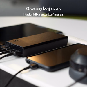 Green Cell GC PowerPlay 20S ārējais akumulators, 20 000 mAh, 22,5 W, PD, USB-C, ātrā uzlāde, Panther Black