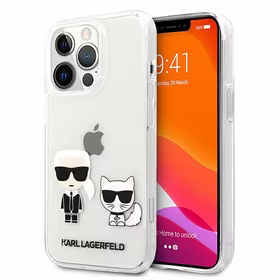 Karl Lagerfeld Karl & Choupette viedtālruņa apvalks iPhone 13 Pro Max 6.7" - caurspīdīgs