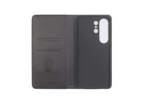 JM STAND FLIP CASE paredzēts Galaxy S26 Ultra, melnā krāsā