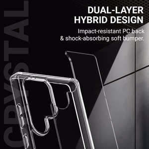 Crong Crystal Shield Cover vāciņš ierīcei Samsung Galaxy S25+, caurspīdīgs