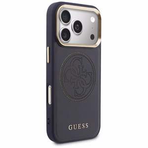 Guess Perforated 4G MagSafe чехол для iPhone 17 Pro Max синий