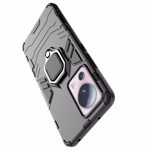 Viedtālruņa apvalks Ring Armor Xiaomi 13 Lite ar magnētisko turētāju un gredzenu - melns