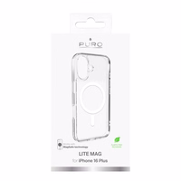 Puro Lite Mag MagSafe Silikona apvalks iPhone 16 Plus - caurspīdīgs