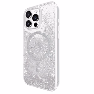 Case-Mate Waterfall MagSafe vāciņš ierīcei iPhone 16 Pro Max, sudraba krāsā