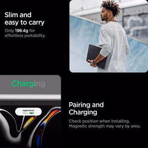 Spigen Liquid Air Folio korpuss iPad Pro 11" (2024) iPad Pro 11" (2025) - Melns