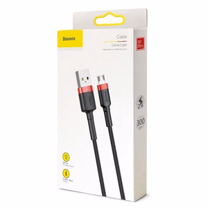 Baseus Cafule Micro USB kabelis 2A, 3 m, melns/sarkans