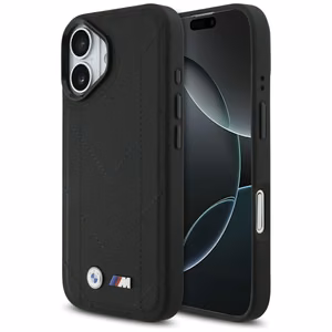 BMW M Quilted Logo MagSafe viedtālruņa apvalks iPhone 17 - melns