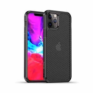 Crong Hybrid Carbon vāciņš ierīcei iPhone 12 Pro Max, melns