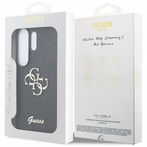 Guess maciņš Fixed Glitter Big 4G Metal Logo for Samsung Galaxy S26 Ultra melns