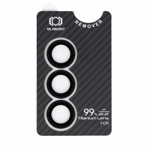 Rūdītais stikls Tel Protect Titanium Lens 99% AR Aramid Series kamerai Samsung Galaxy S25 Plus (3 lēcas)