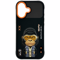 Nimmy Cool&Cute 2.0 Gorilla viedtālruņa apvalks iPhone 17 - melns