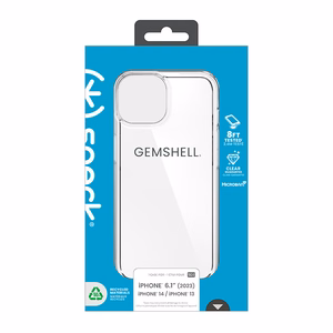Speck GemShell vāciņš ierīcei iPhone 17e / 16e / 15 / 14 / 13, caurspīdīgs