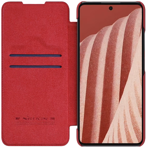 Nillkin Qin ādas viedtālruņa apvalks Samsung Galaxy A73 sarkans