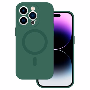 TEL PROTECT magnētiskais silikona viedtālruņa apvalks Iphone 14 zaļš