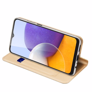 Dux Ducis Skin Pro Bookcase type case for Samsung Galaxy A22 4G golden