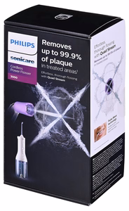 Philips Sonicare Power Flosser bezvadu mutes irigators HX3826/31 – 1 uzgalis, 250 ml, balts