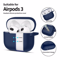 Tech-Protect silikona apvalks austiņām Apple AirPods 3 - zils