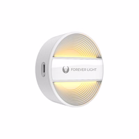 LED Night Lampa round PURE FLC-20 ALMA PIR balts 500mAh Forever Light
