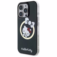 Hello Kitty IML Jautrā lente magnētiskais iPhone 16 Pro viedtālruņa apvalks - melns