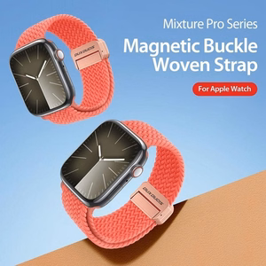 DUX DUCIS MIXTURE PRO elastīgā pītā pulksteņa siksna Apple Watch 38/40/41 mm rozā