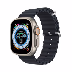 DUX DUCIS Ocean Wave silikona pulksteņa siksna Apple Watch 38/40/41 mm grafīta