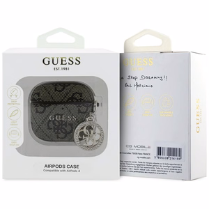 GUESS чехол для Apple AirPods 4 GUA4P4E4CDW (PU 4G W/ Strass Charm) коричневый