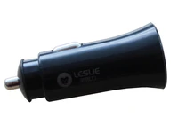 Auto lādētājs Leslie C18 ar 2 USB 2.4A (1A+2A) melns