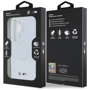 BMW IML Shockproof Metal Logo MagSafe maciņš priekš Samsung Galaxy S26 Ultra caurspīdīgs