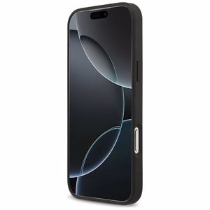 Mercedes Leather Large Laurel Leave MagSafe Чехол для iPhone 17 Pro Max - чёрный и серый