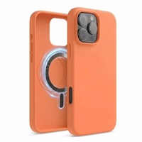 Maciņš "TM MagSafe Silicone" iPhone 13 / Persiku /