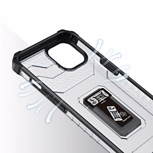 Kristāla gredzena viedtālruņa apvalks ar statīvu izturīgs aizsargvāks iPhone 13 mini melns