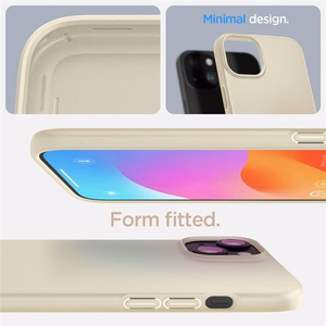 Spigen Thin Fit viedtālruņa apvalks iPhone 15 Plus - bēšs