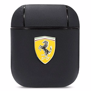 AirPods vāciņš Ferrari FESA2LEBK On Track Leather - melns