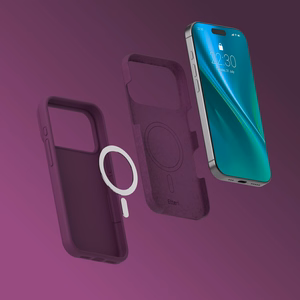 Etteri Silicone Mag maciņš iPhone 17 Pro Max / 18 Pro Max 6,9 collu, tumšā ķiršu krāsā