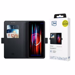 3mk Wallet Case maciņš Sony Xperia 1 V - melns