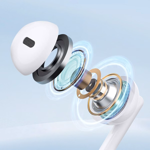 Joyroom JR-EW01 in-ear wired mini jack headphones with remote control - white