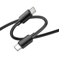 Kabelis USB C uz USB C Hoco PD 6A 100W 1 m X96 melns