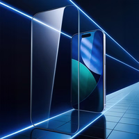 Rock Aizsargstikls HD pilna pārklājuma ar antistatisku īpašību iPhone 17 Pro