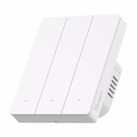 SONOFF M5-3C-80W WiFi Matter viedais sienas slēdzis (3 kanāli, rāmim)