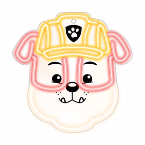 Piekarināms Paw Patrol LED neona gaismeklis uz organiskā stikla – Rubble OW-130446