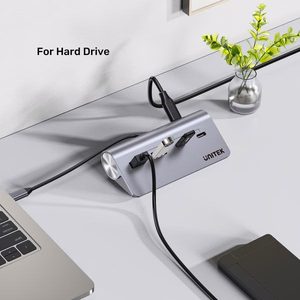 UNITEK alumīnija USB-C sadalītājs 2x USB-A 2x USB-C 5Gbps