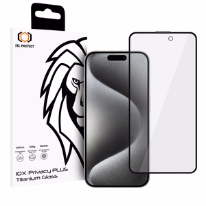 Tel Protect 10X Privacy Titanium rūdītais privātuma aizsargstikls Apple iPhone 16 Pro / iPhone 17