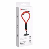 FORCELL F-DESIGN R10X40 rokas telefona siksniņa ar regulējamu garumu (maks. 20cm cilpā) sarkana