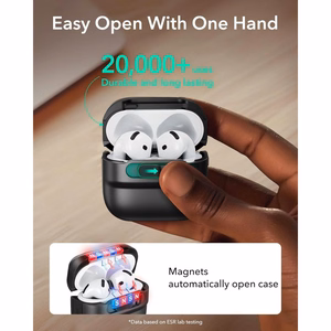 ESR Pulse Halolock MagSafe futrālis AirPods 4, melns