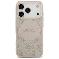 Guess 4G Circle Classic Logo Magnētiskais viedtālruņa apvalks iPhone 17 Pro - rozā