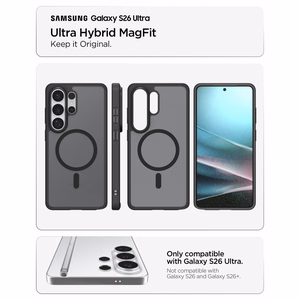 SPIGEN ULTRA HYBRID MAG MAGSAFE GALAXY S26 ULTRA sarmains melns