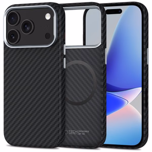 Tech-Protect Ion Carbon MagSafe Чехол для iPhone 17 Pro Max - серый/чёрный
