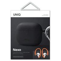 Uniq Nexo apvalks AirPods 3 + silikona ausu āķi - pelēks